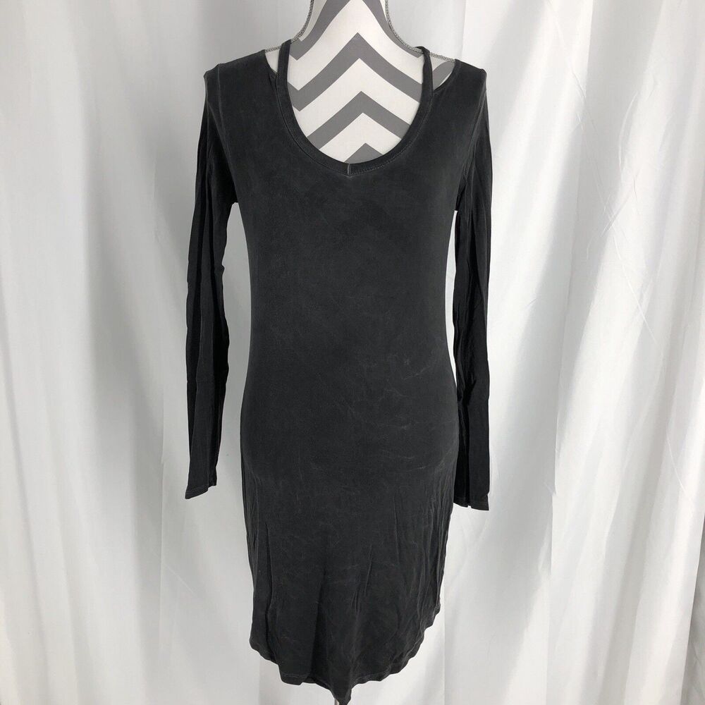 ULTRA FLIRT Womens Long Sleeve Mini Fit Gray Dress, Size Small